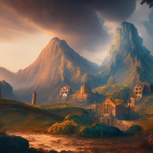 Dacia, the Carpathian Treasure: Detailed Matte Painting