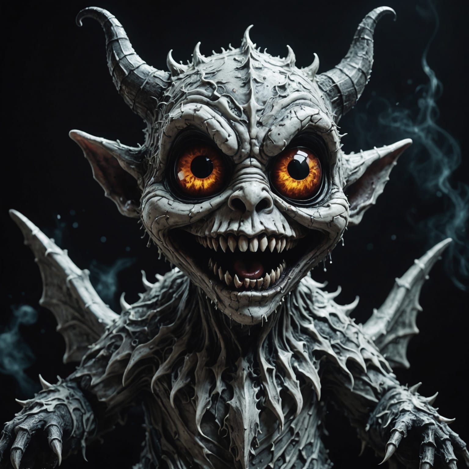 Cute Devil Ghost in Dark Fantasy Style