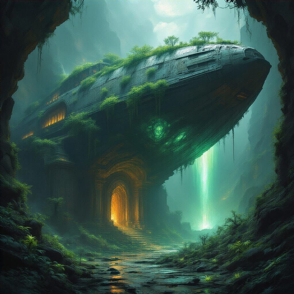 Alien Temple Hidden in Ancient Spaceship Deck