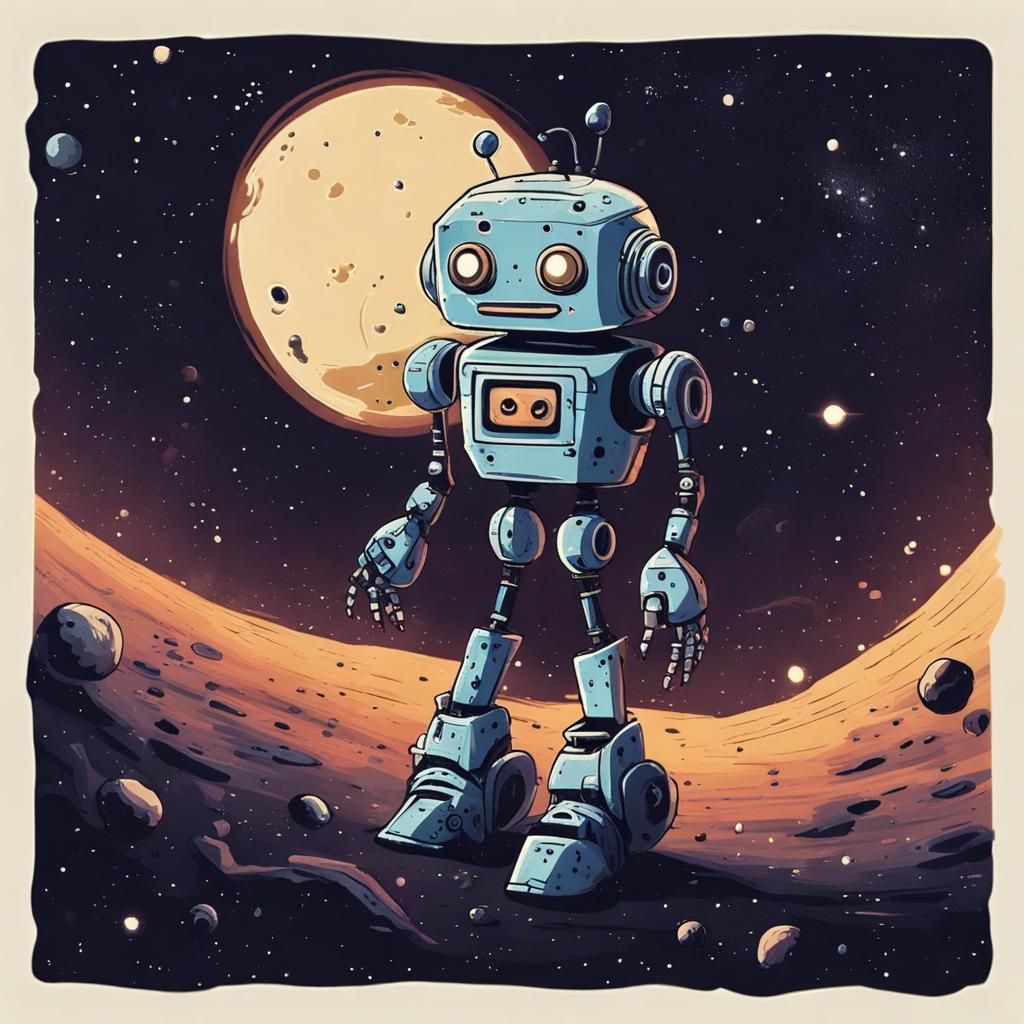 Lonely Robot Drifting in Deep Space