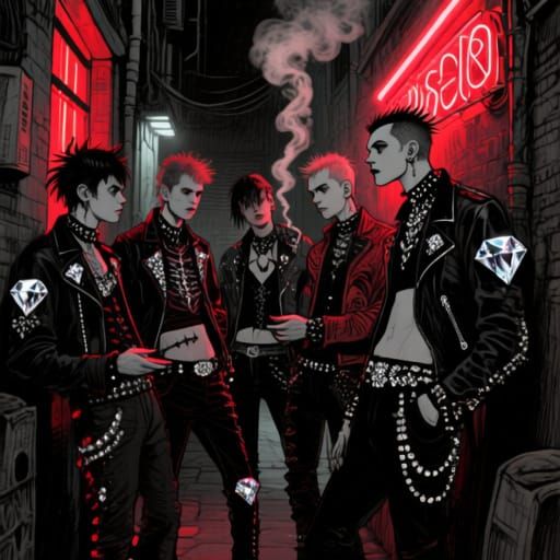 Rebel Fashionistas in Neon Alley