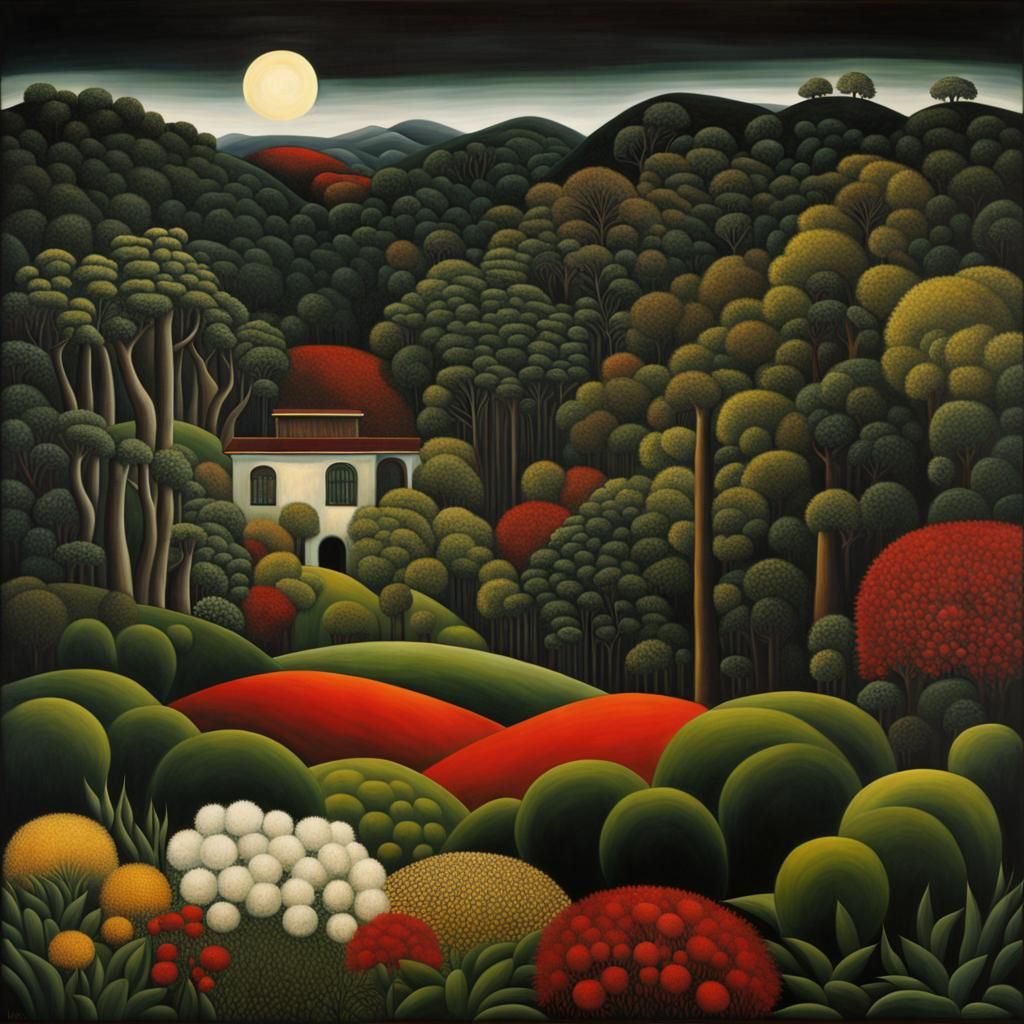 Vivid Photorealistic Landscape in Bold Colors