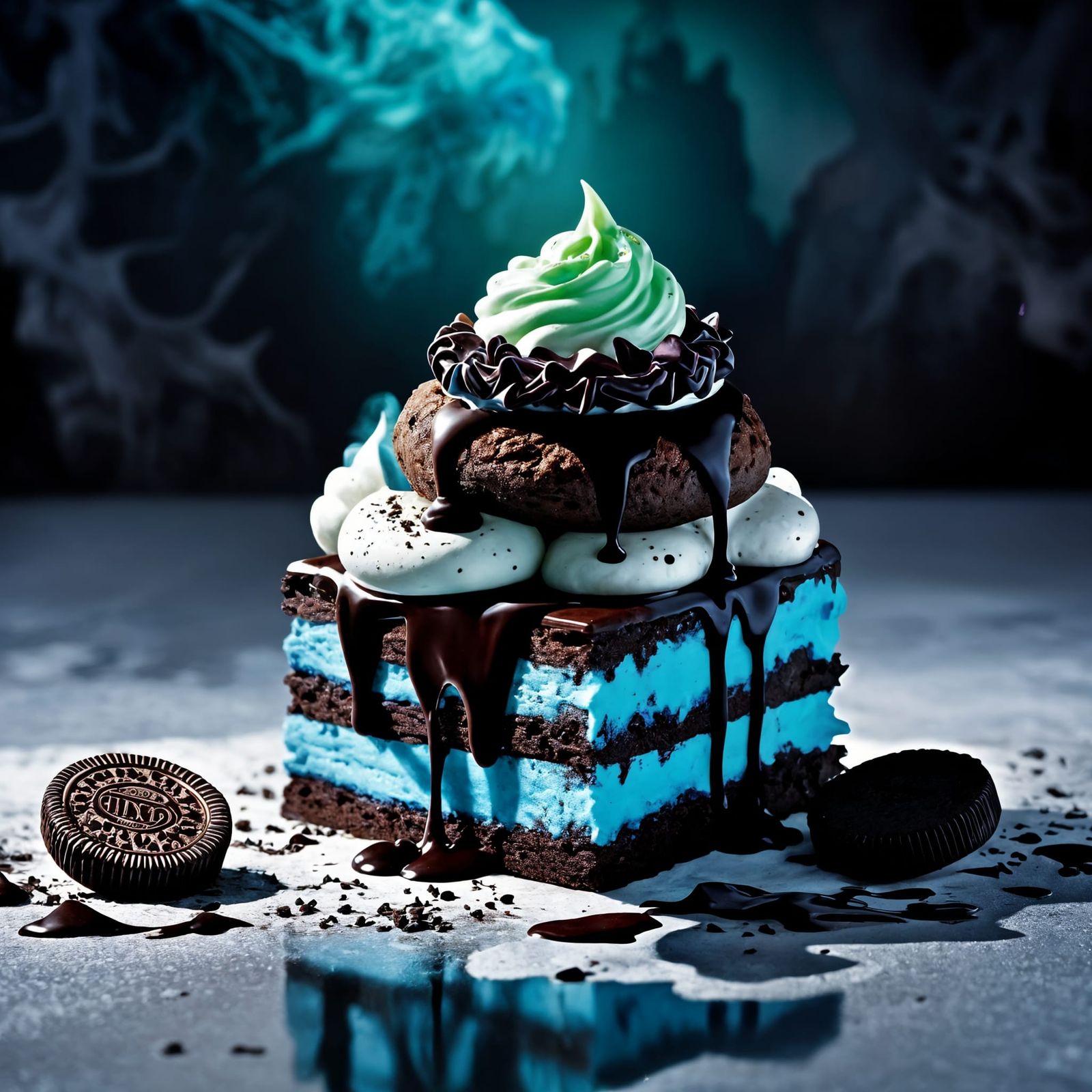 Whimsical Gothic Horror Oreo Cake
