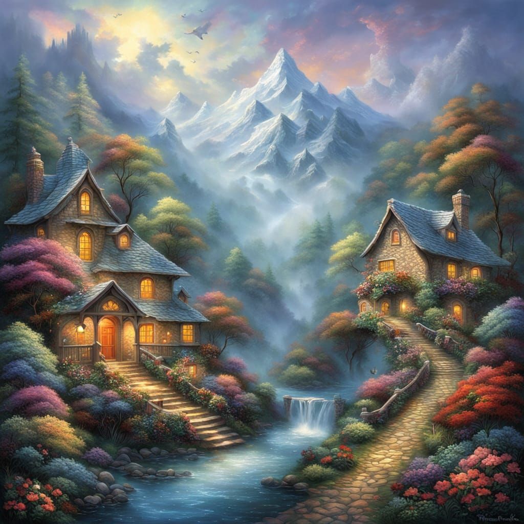 Ethereal Expressionist Fantasy Scene