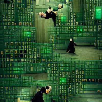 Digital Matrix Code Cascade