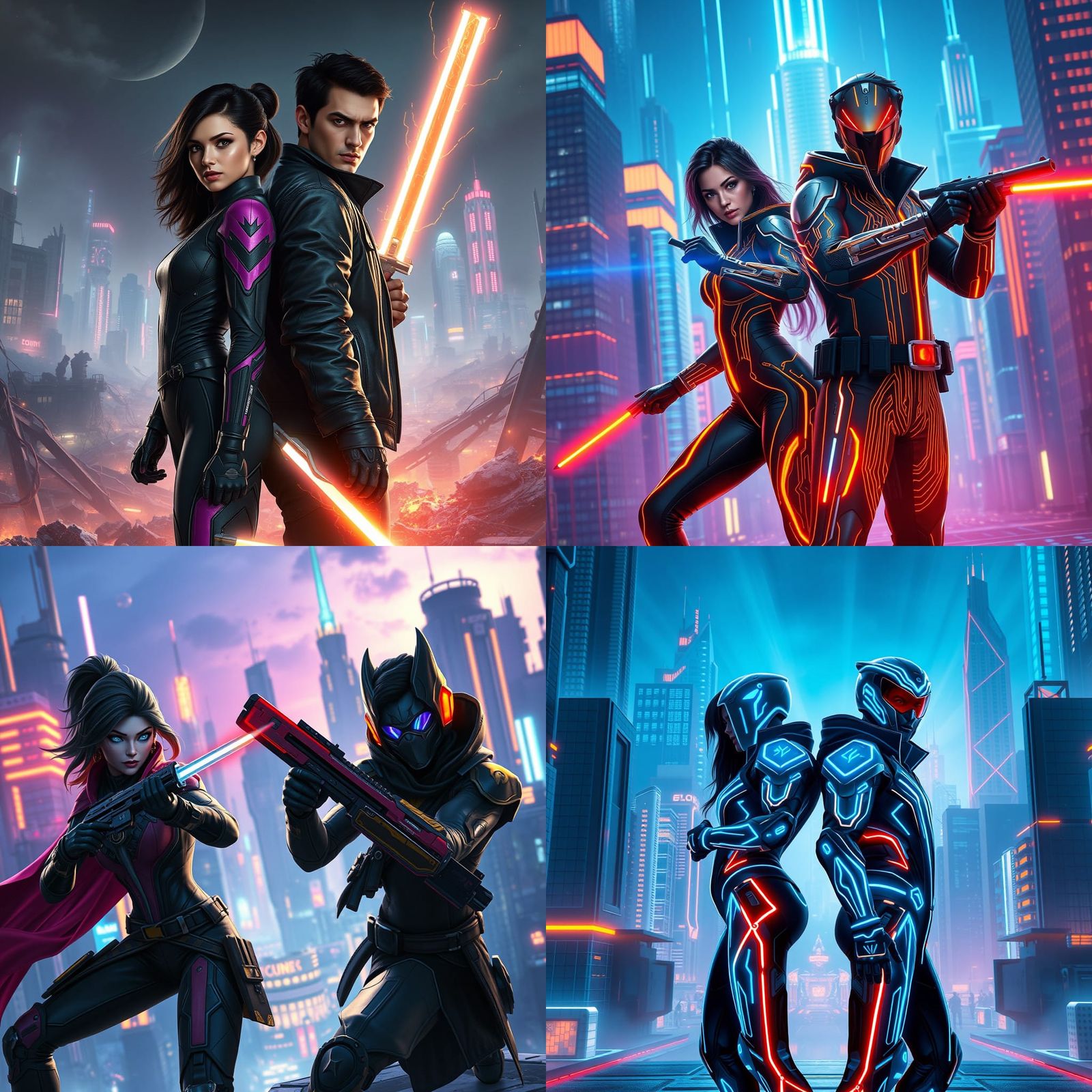 Tron Legacy Characters in Sci-Fi Battle