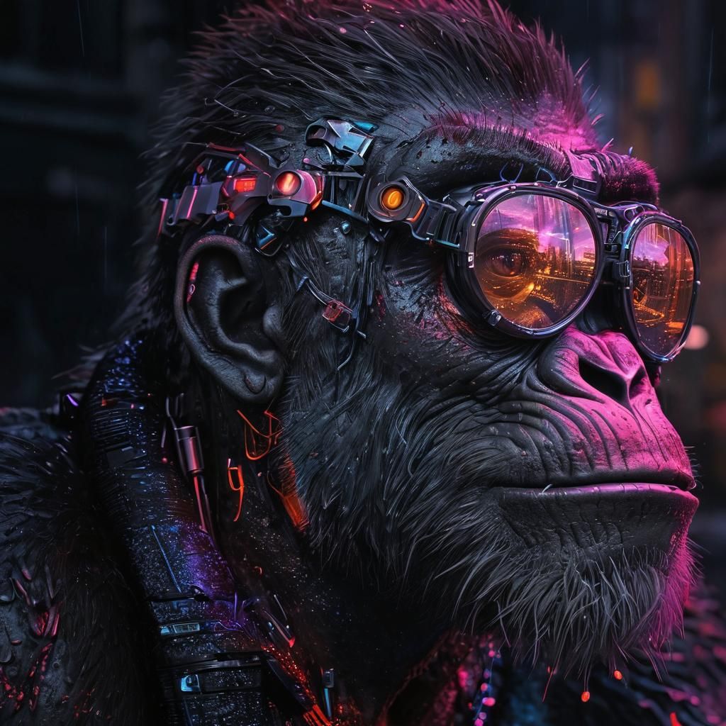 cyberpunk gorilla