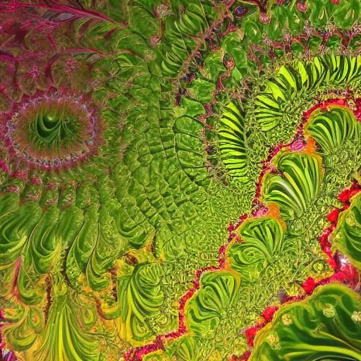 Backlit Bioluminescent Garden with Fractal Details