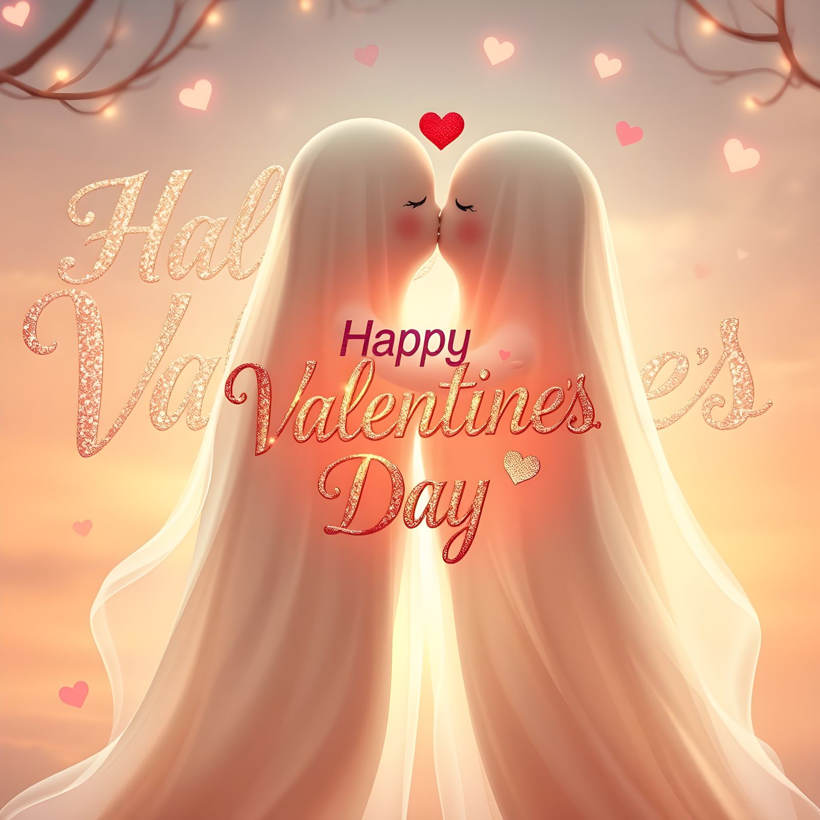 Surreal Fantasy Lovers Unite in Vibrant Valentine's Day Scen...