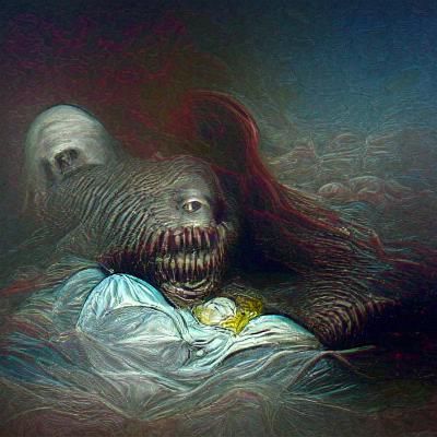 Horrific Figure in Gustave Doré Style