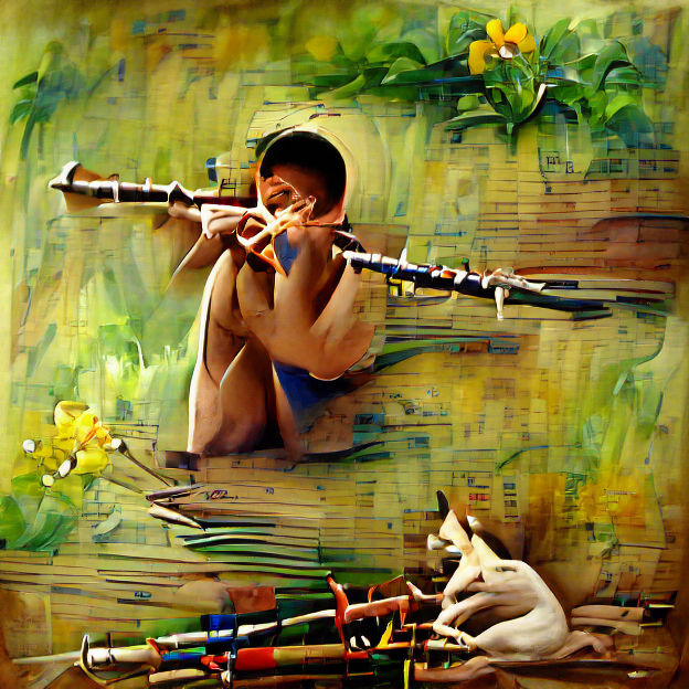 Person Playing Flute