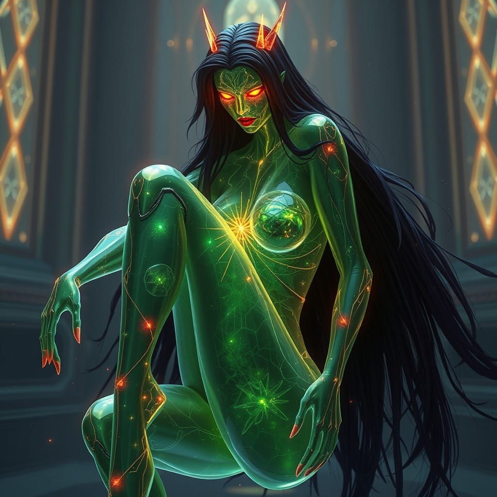 Glowing Glass Queen Rises in Fantastical Realm