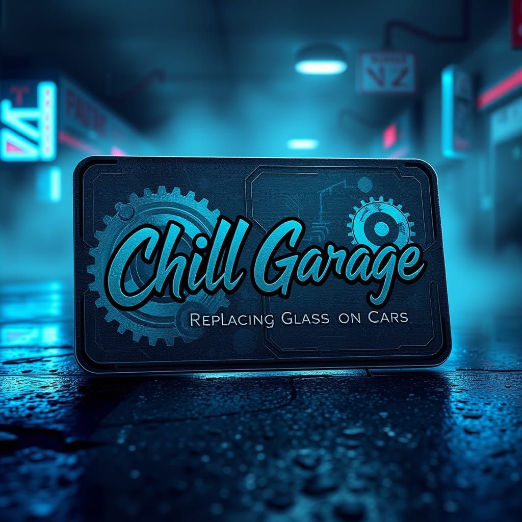 Ethereal Business Card for Chill Garage: Mystical Automotive...
