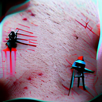 Interrogation with Needles: AI Generated Image