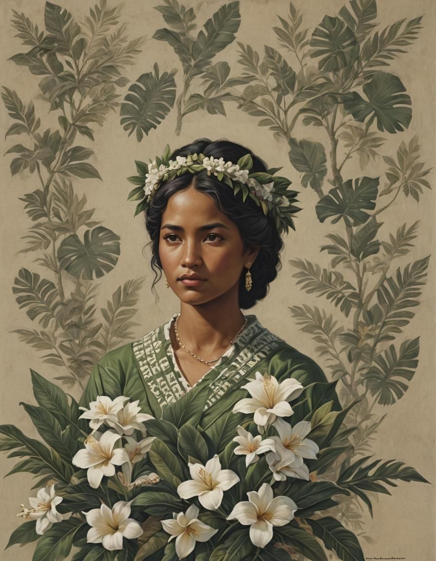 Ultrarealistic Portrait of Beautiful Woman in Vintage Style