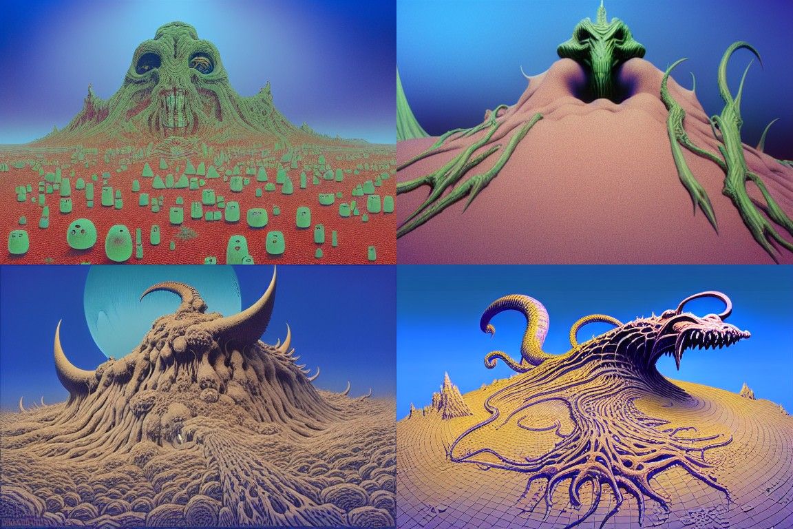 Eldritch Miniature Diorama in Dark Fantasy Style