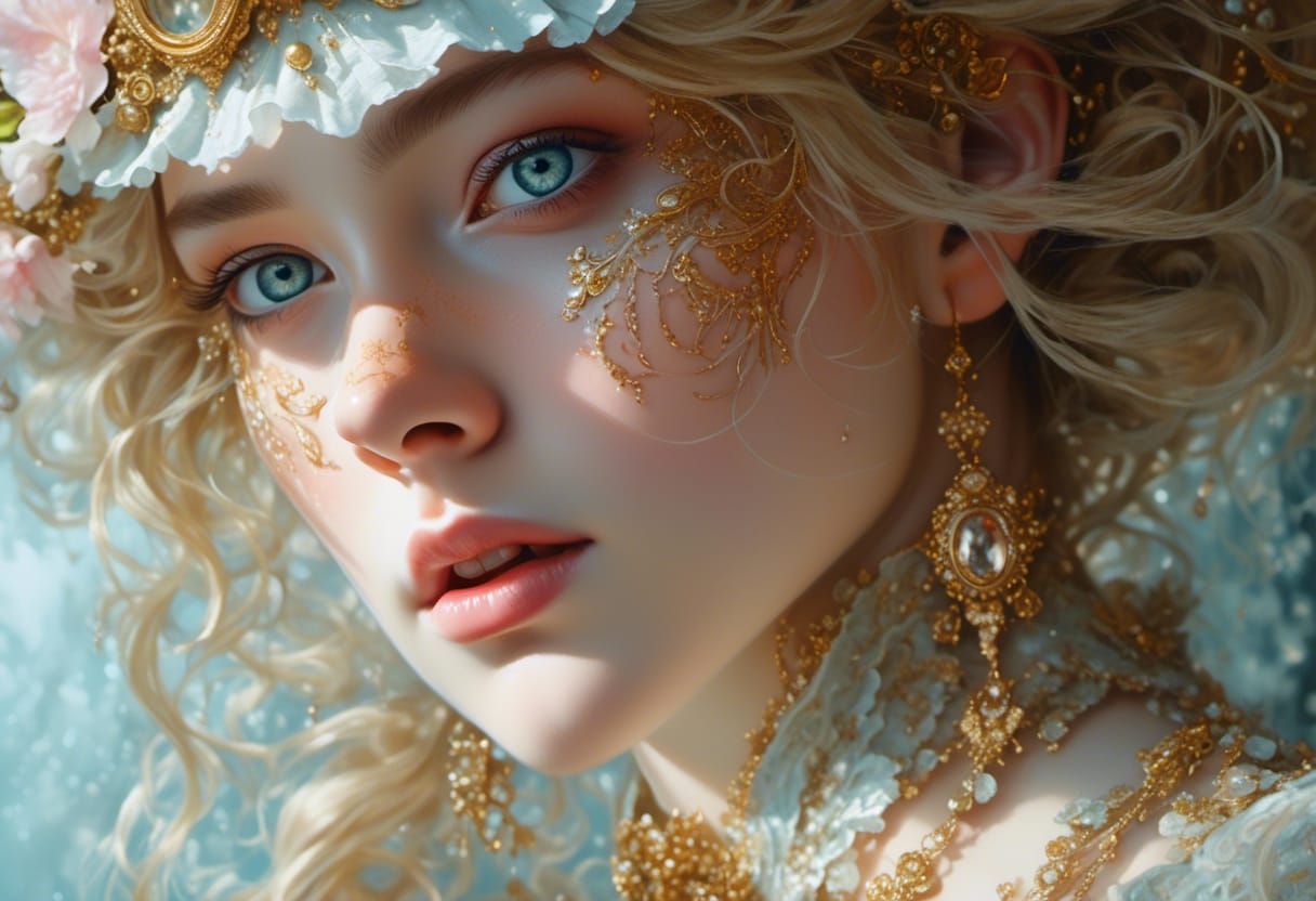 rococo girl portrait