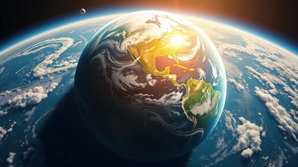 Vibrant Earth in Futuristic Sci-Fi Style