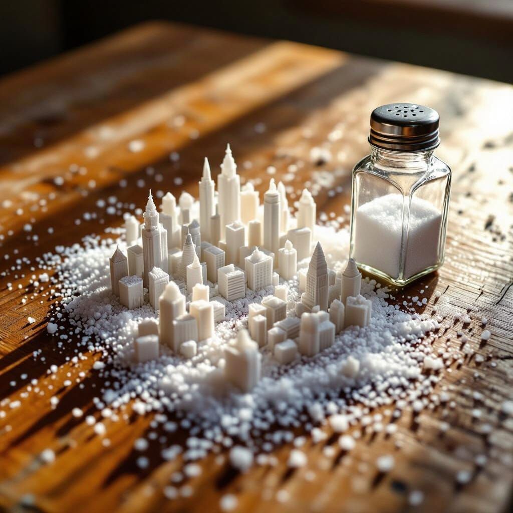Salt City Macro Photograph in Hyper-Realism