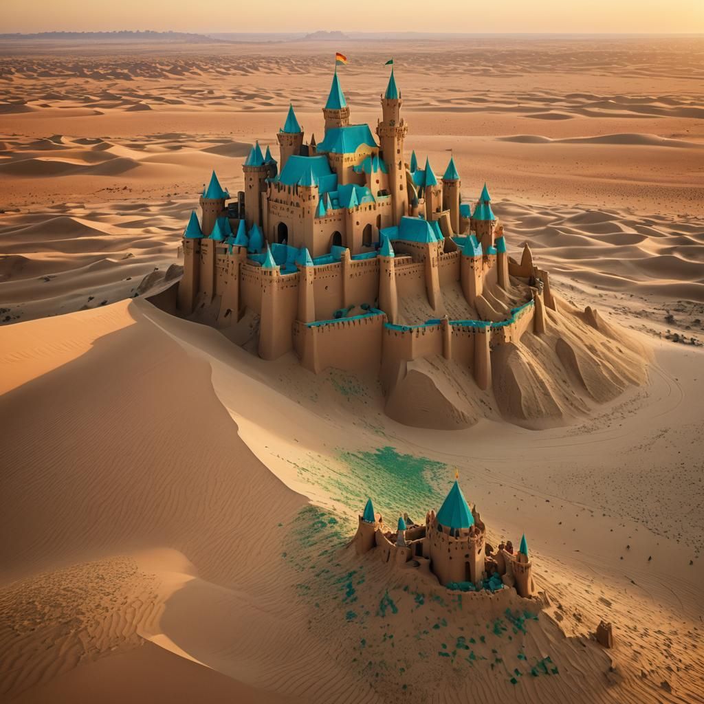 Sahara Sandcastle: Fantasy Concept Art in Desert