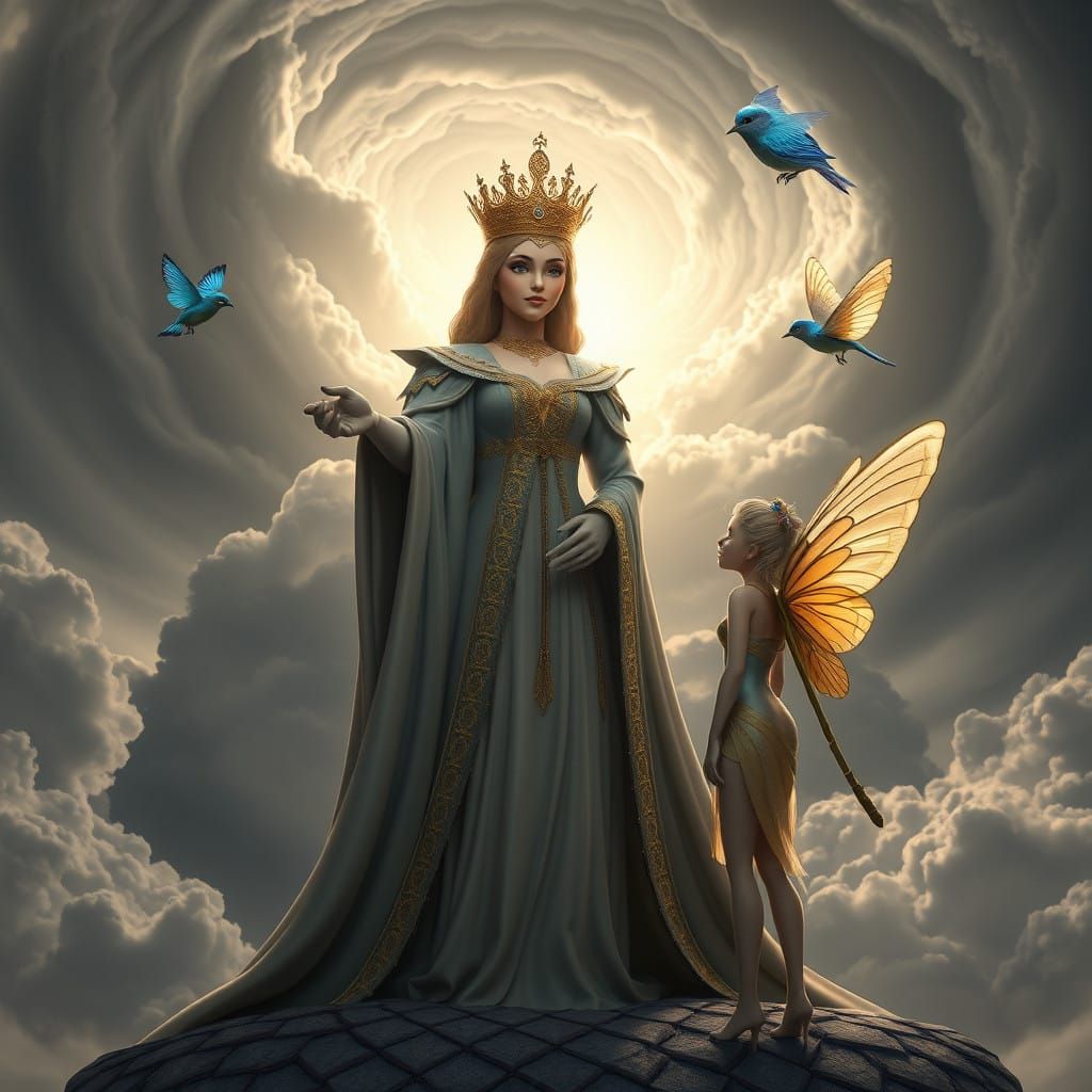 Regal Queen of Clouds Commands Respect in Soothing Atmospher...