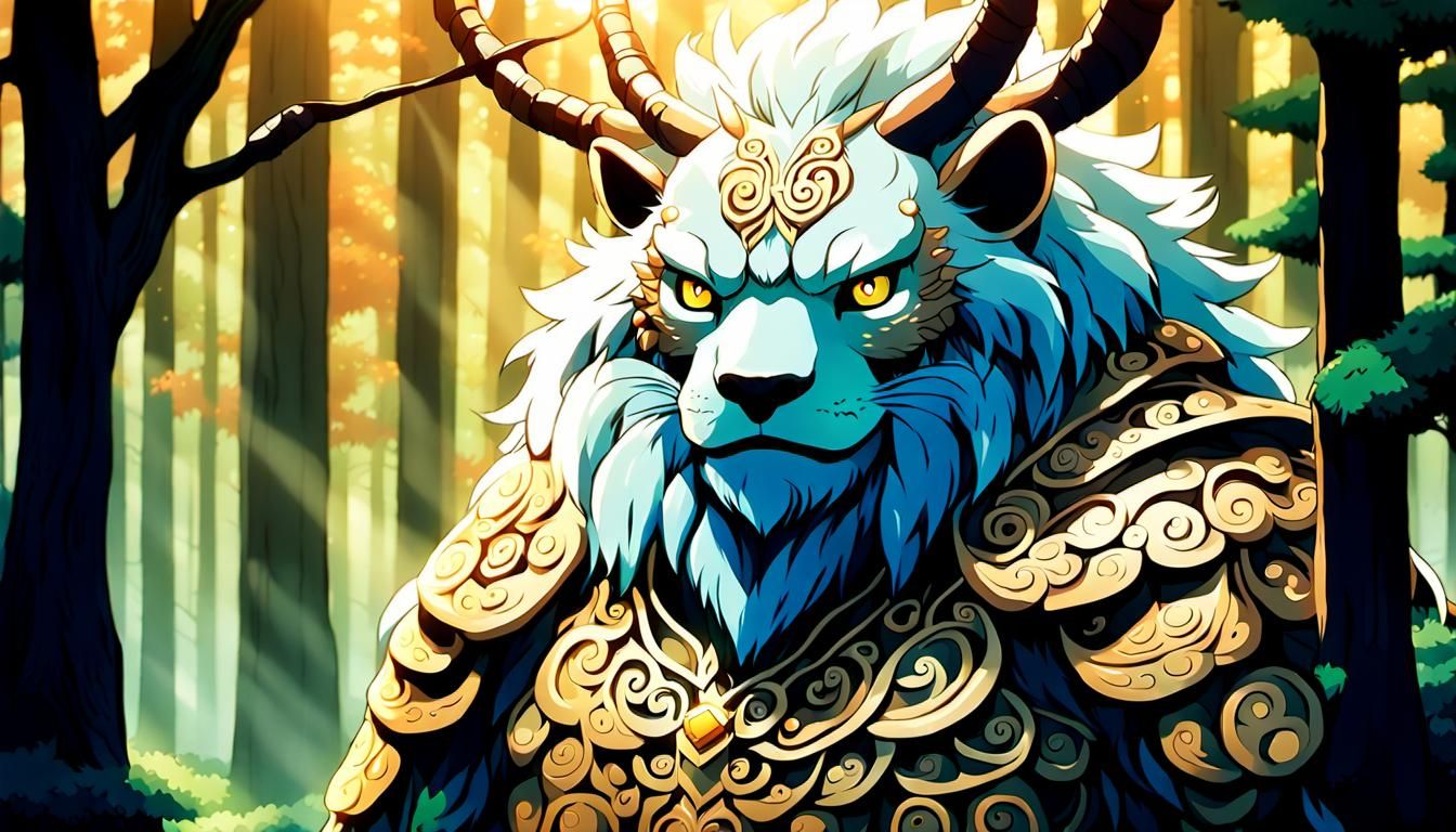 Gentle Giant in Miyazaki-Inspired Anime Forest