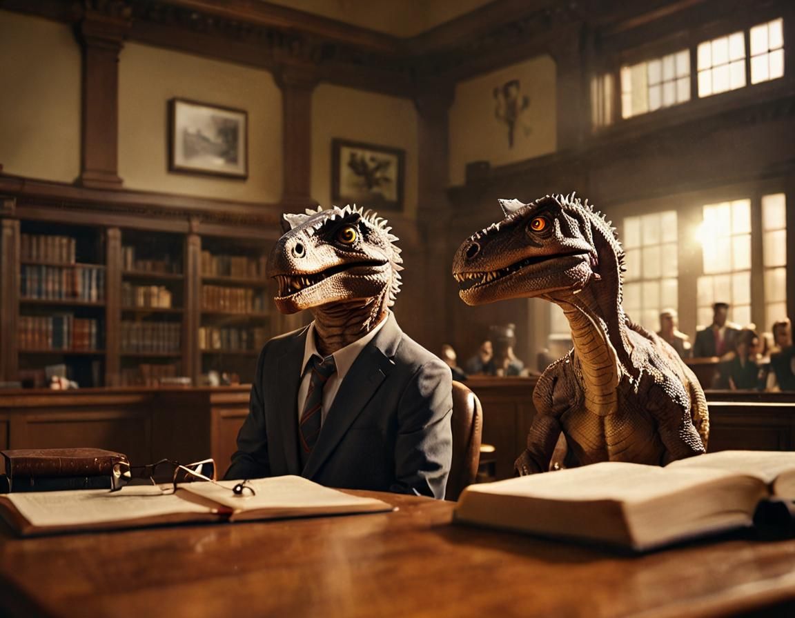 Lawyersaurus in the Jurassiccourt