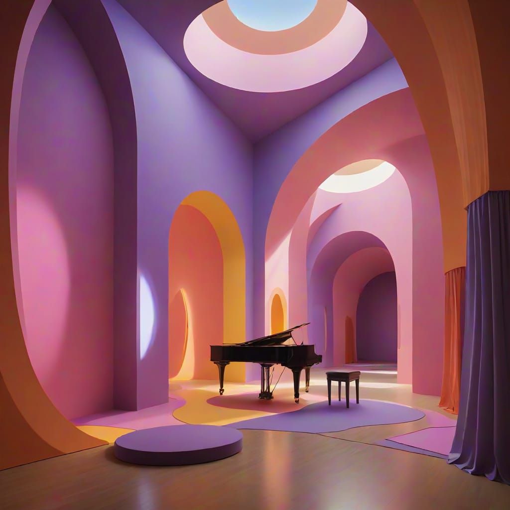 Synesthetic Dreamscape Celebration in Vibrant Quantum Colors