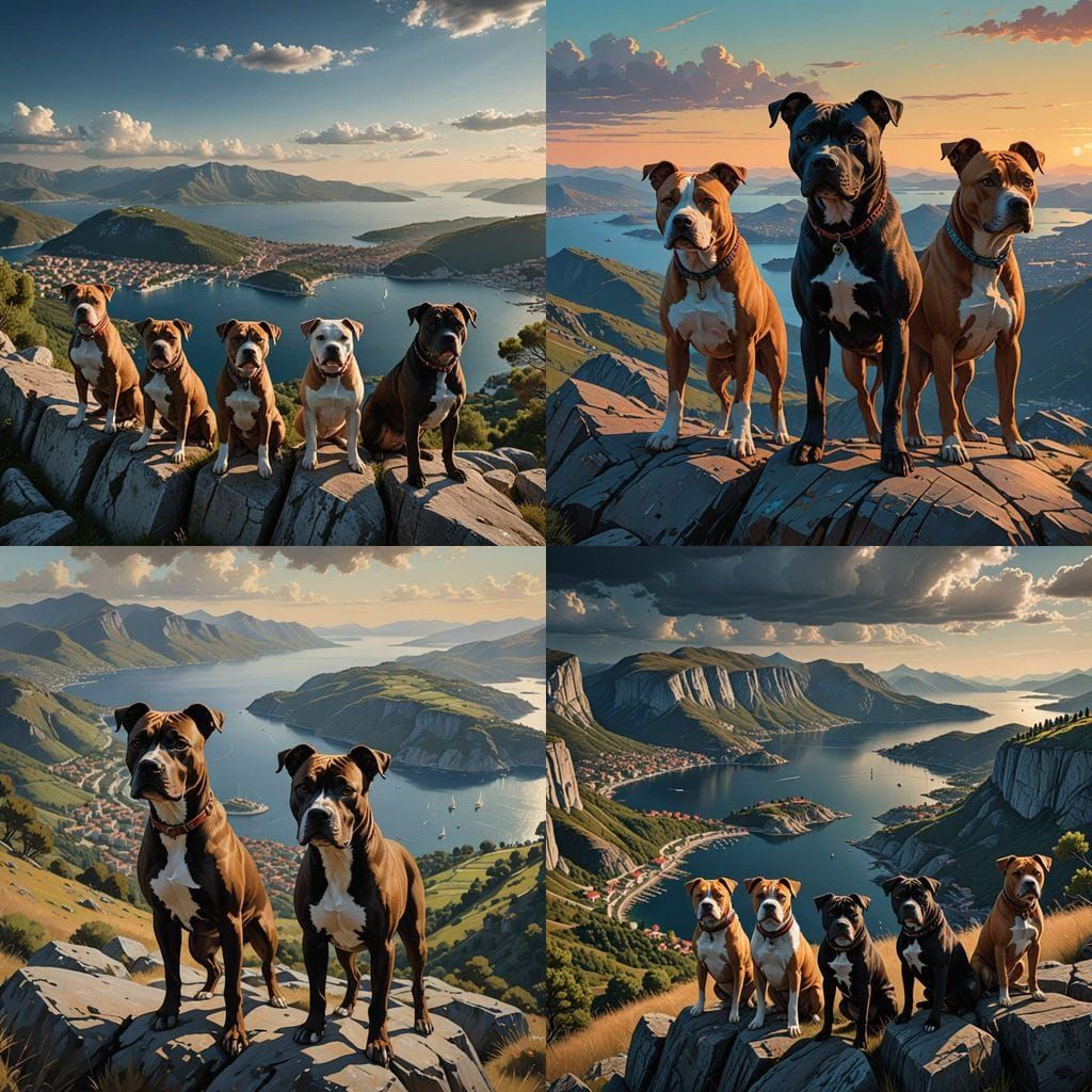 Majestic American Staffordshire Terriers Conquer Montenegro'...