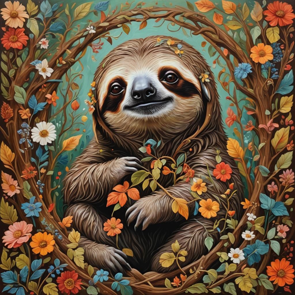 Confused Sloth Embodies Poetry in Renaissance Style