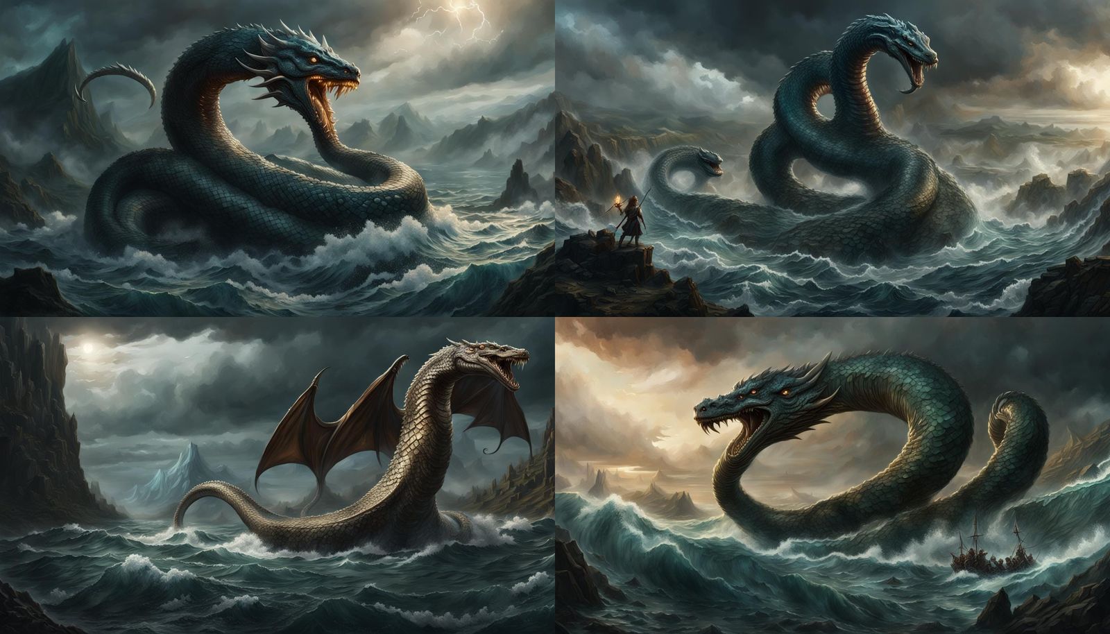 Jörmungandr's Uprising: Dark Fantasy Serpent Emerges