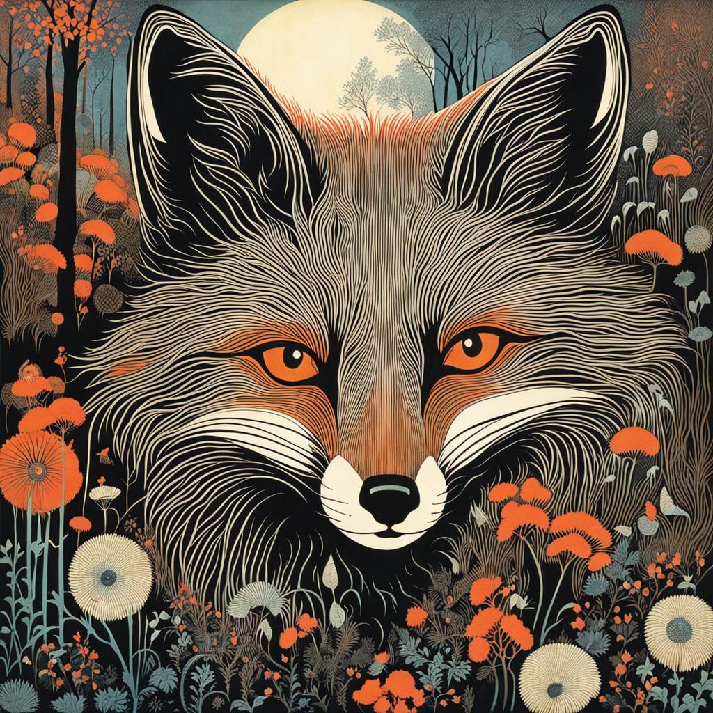 Stylized Fox Silhouette Animation