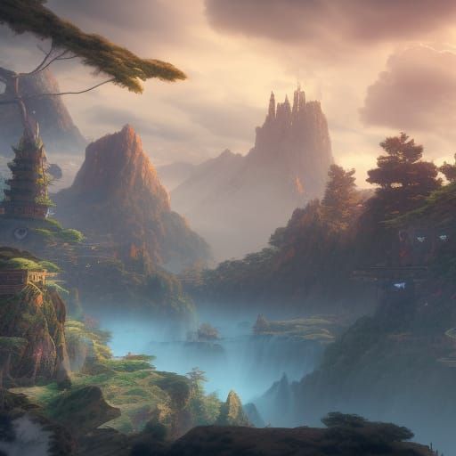 Genshin Impact: Detailed Matte Painting in 8K