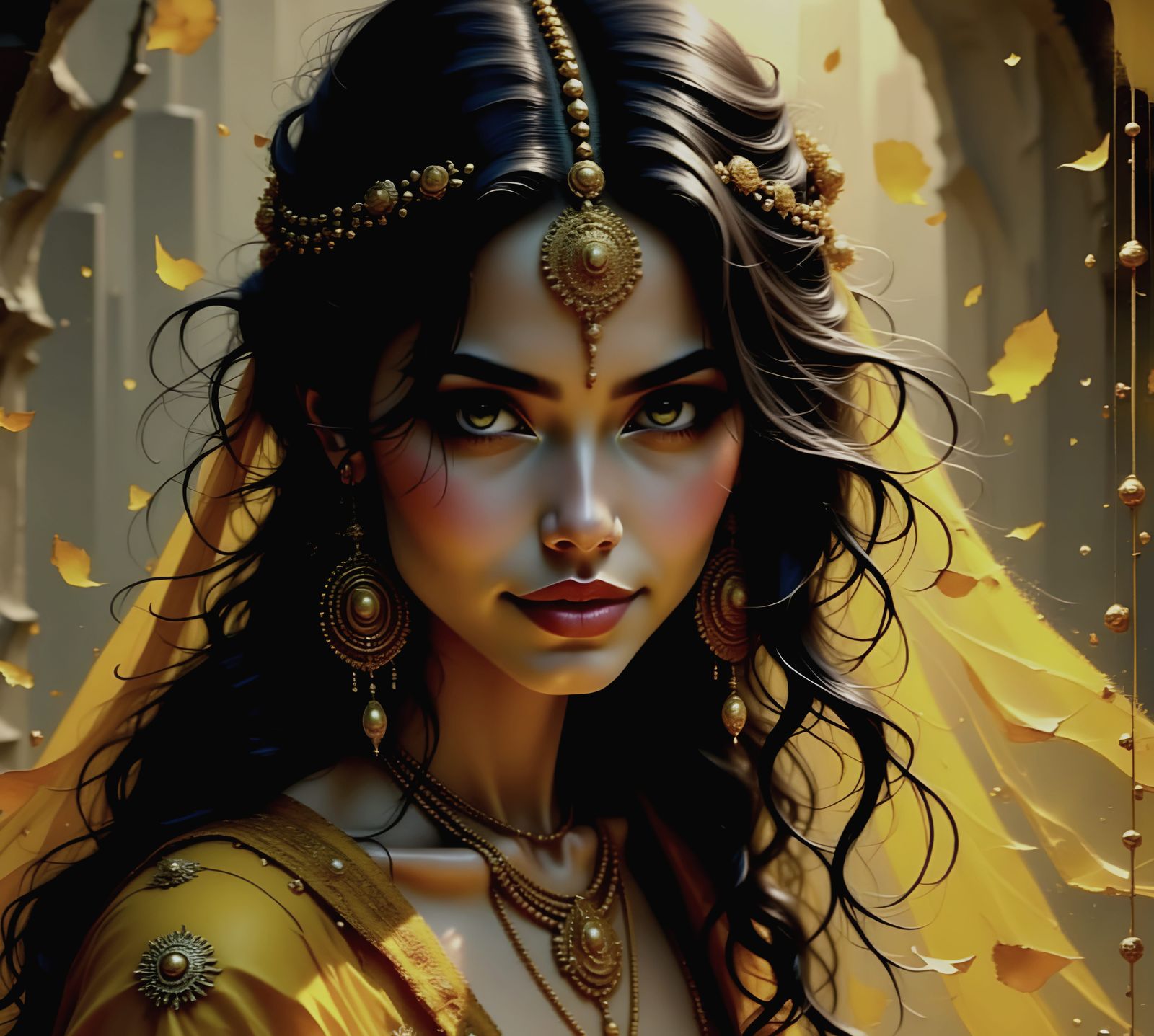 She smiles but her eyes glare at you