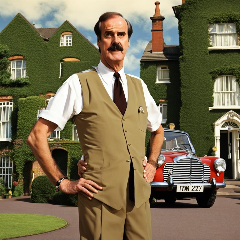 Basil Fawlty at Fawlty Towers in 16k