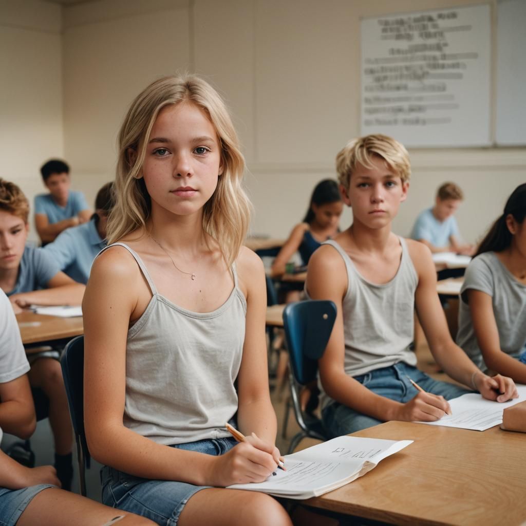 Dreamy Classroom Portrait with Pastel Colors