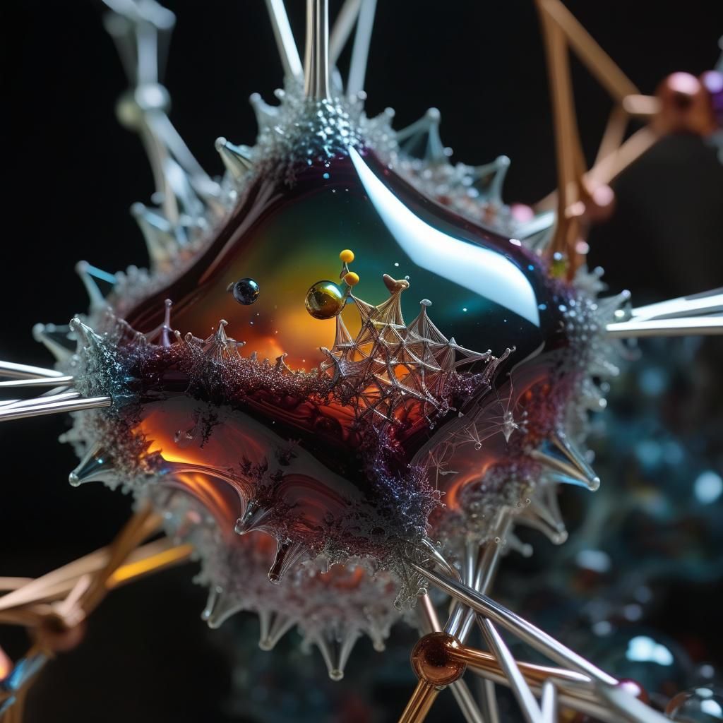 Polychrome Superfluid Helium in Glass, Macro 3D