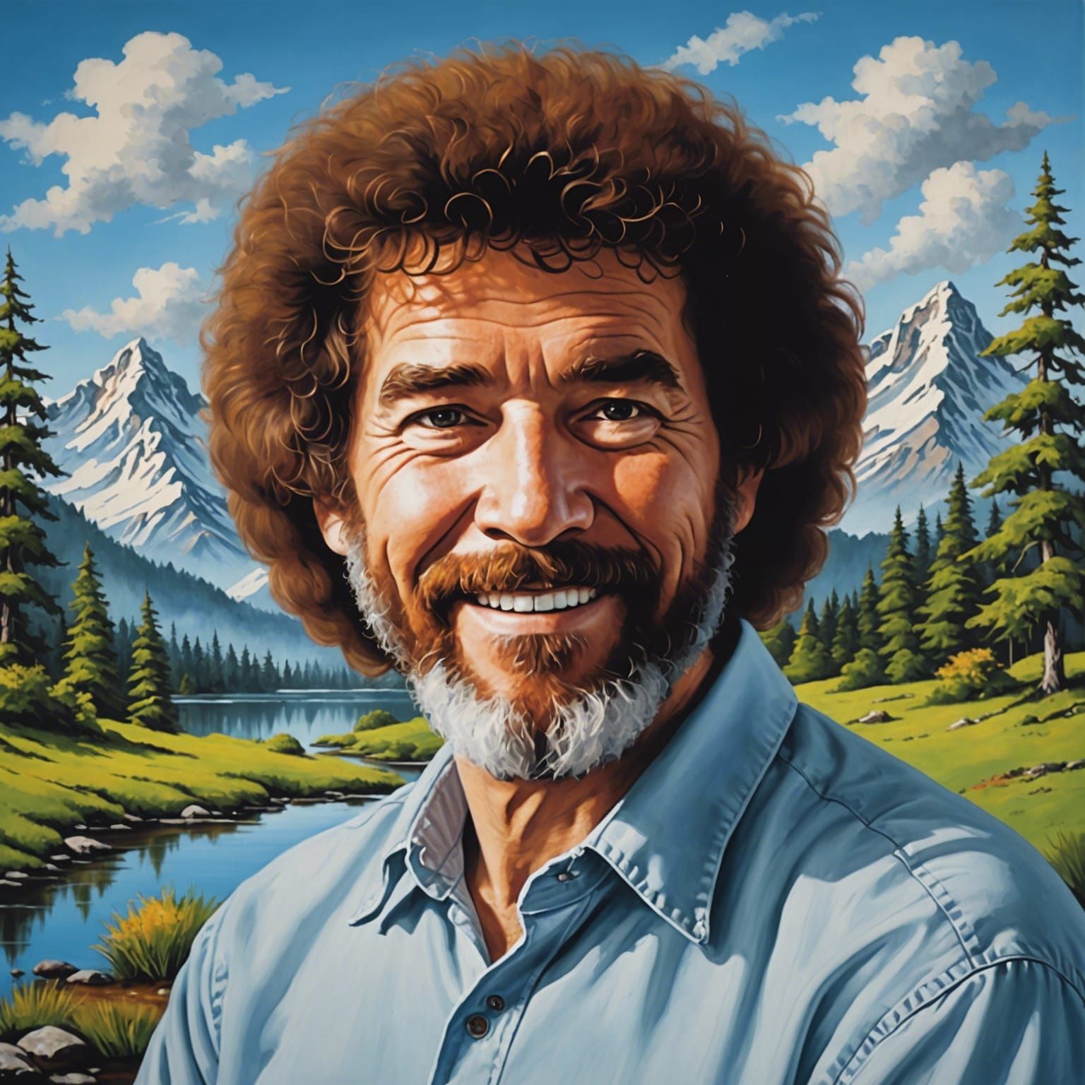 Painter Depicts Himself in Oil on Canvas