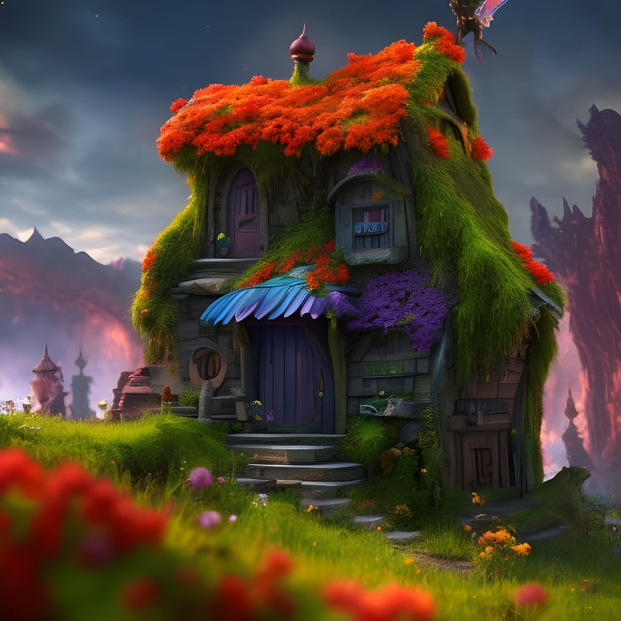 Little Fairy House, Fantasy Background