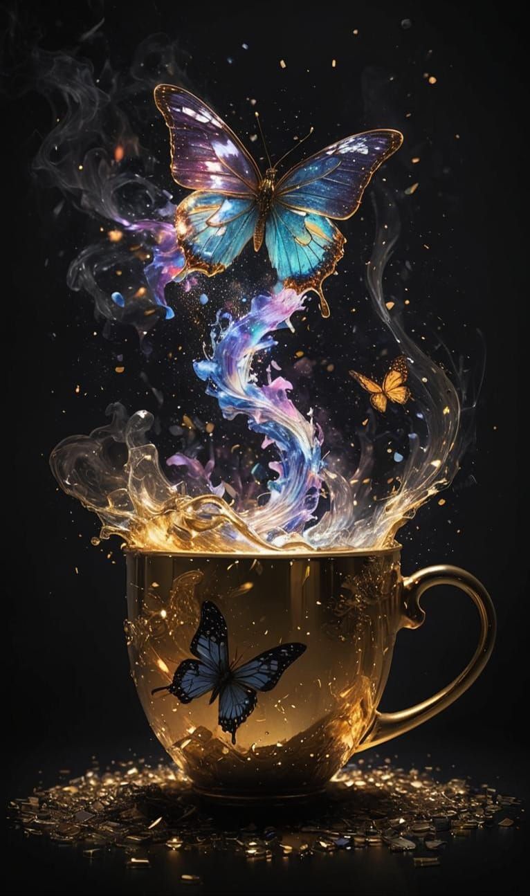 Abstract Image Generated at 32K Resolution