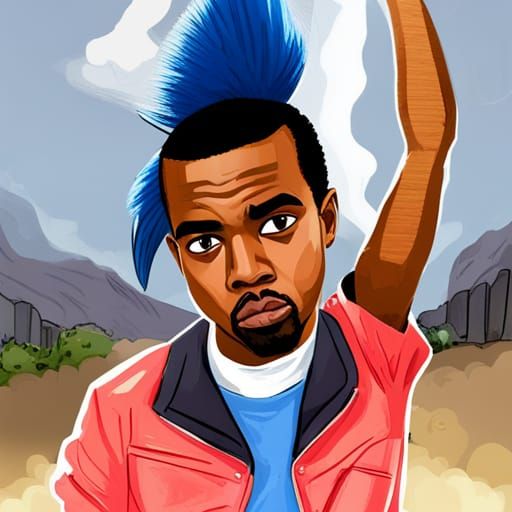 Kanye West as Sonic the Hedgehog