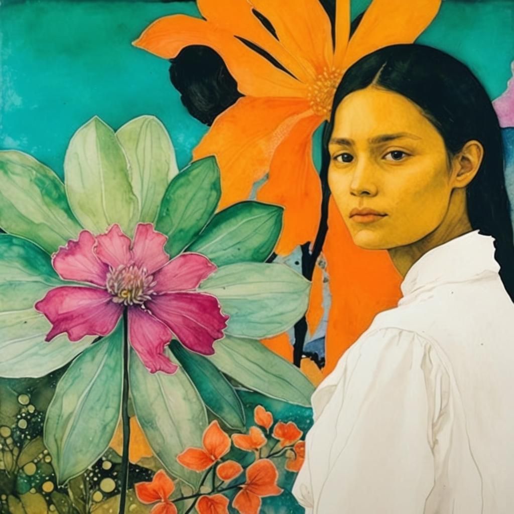 Hyperdetailed Magical Being in Alcohol Ink Style