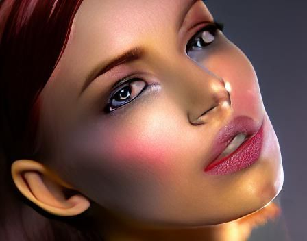 Beautiful Woman's Face in 8K with Neon Lighting