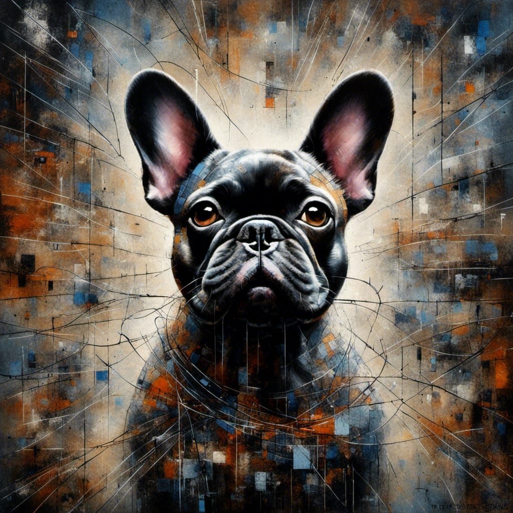 Abstract French Bulldog by Tim Bengel