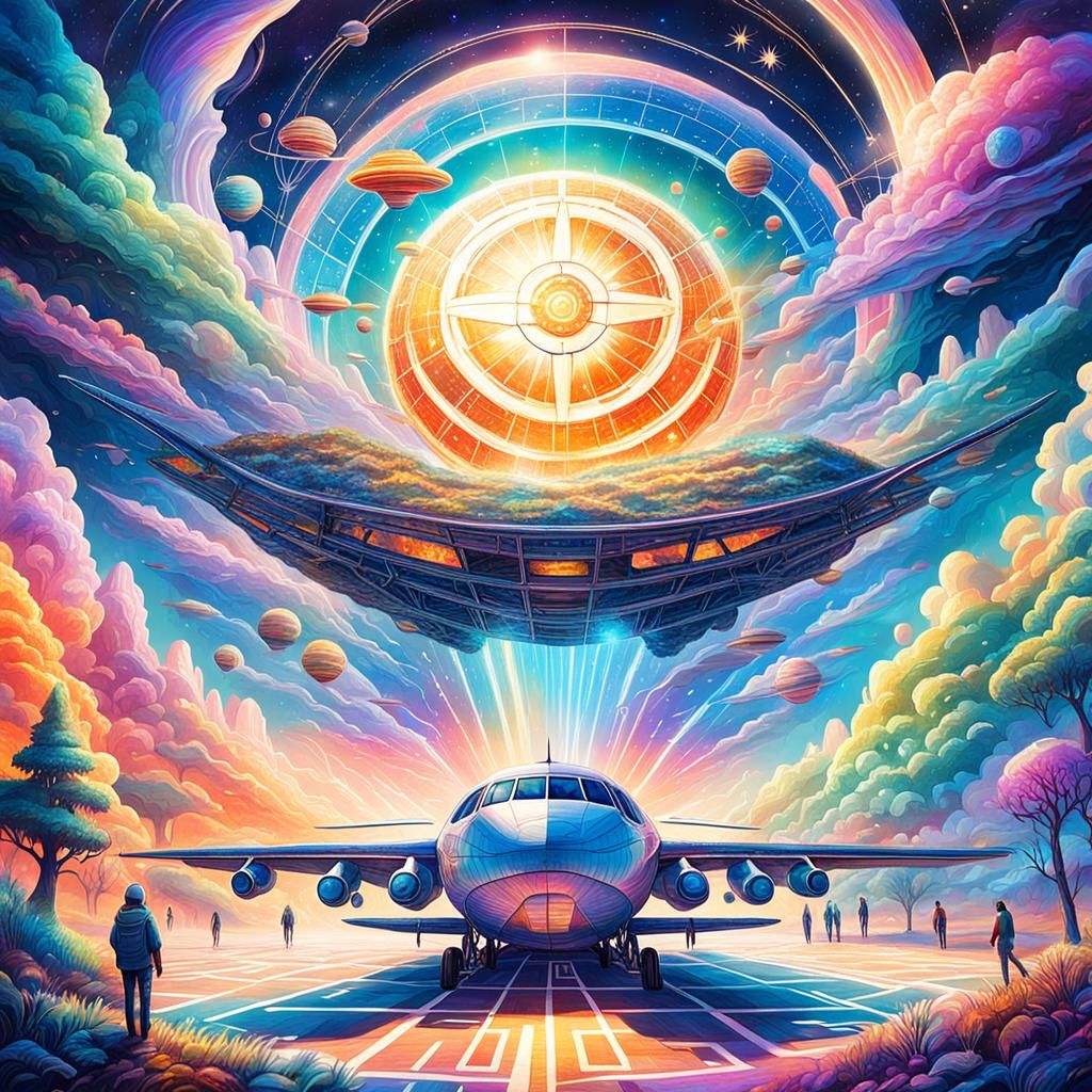 Astral Cosmic Boggart in Holographic Illustration