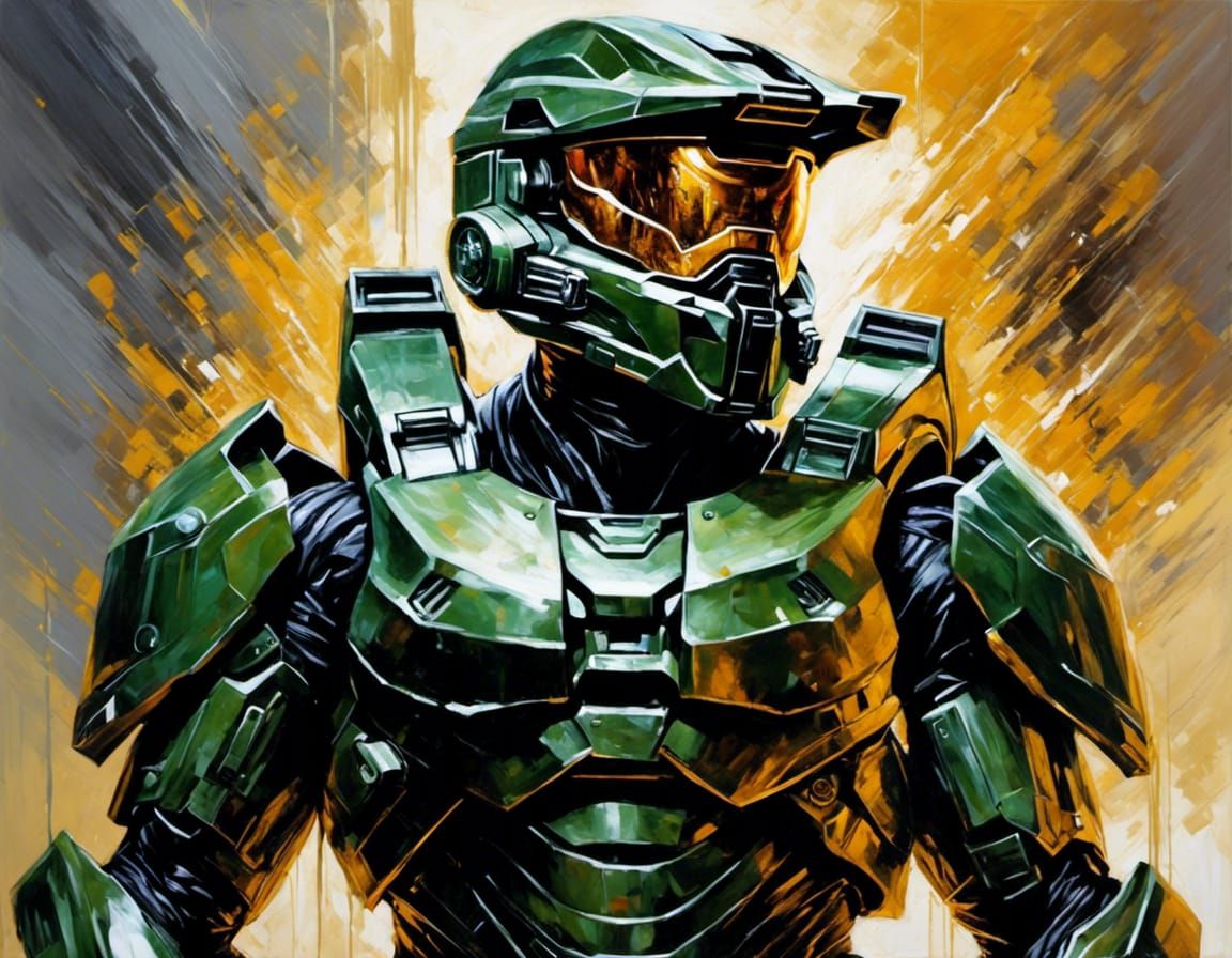 Master Chief in Psychonaut Adventure Style