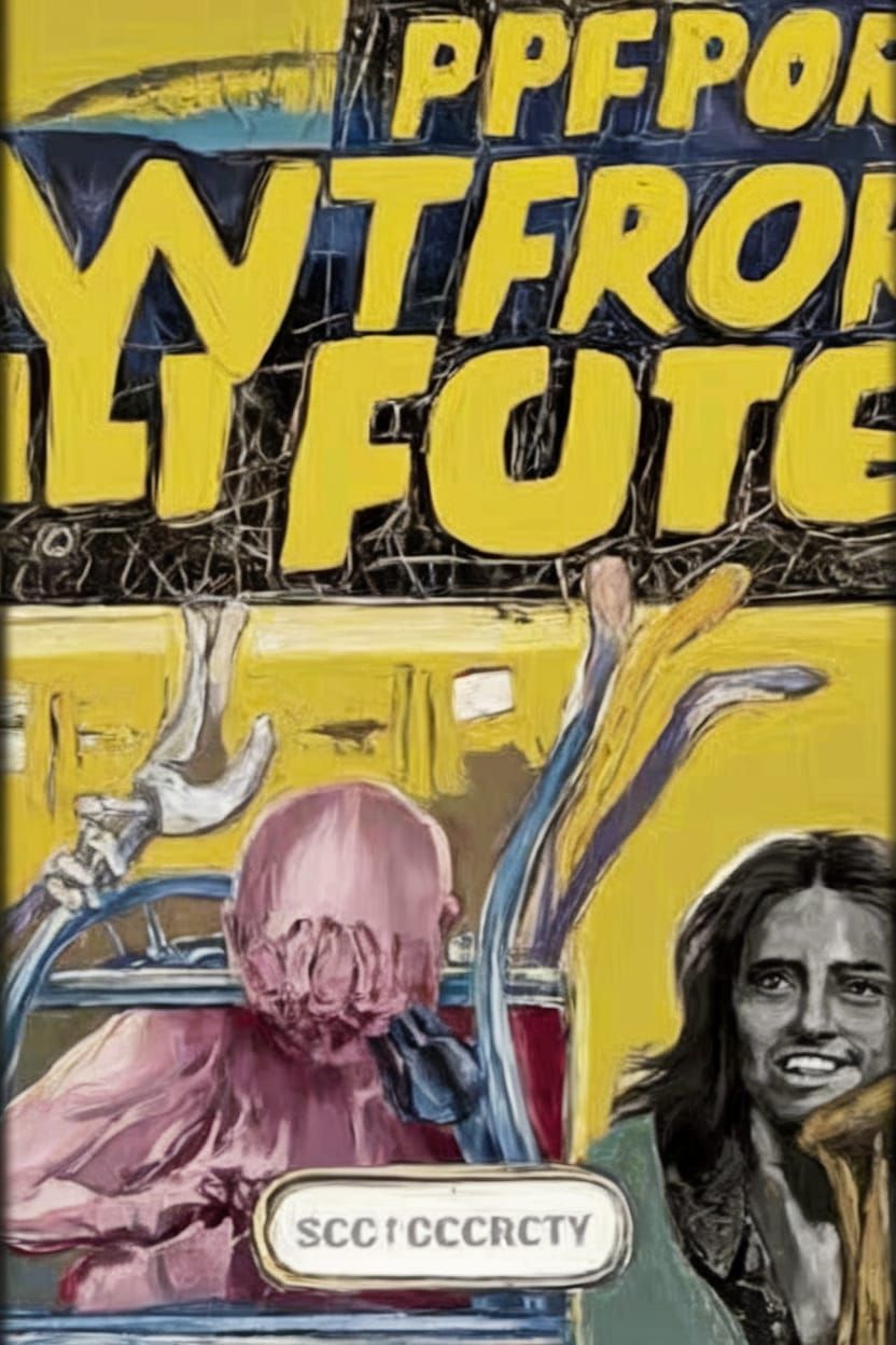 Cyberpunk Mecha Robot Sunset Boulevard in Vibrant Orgone Aes...