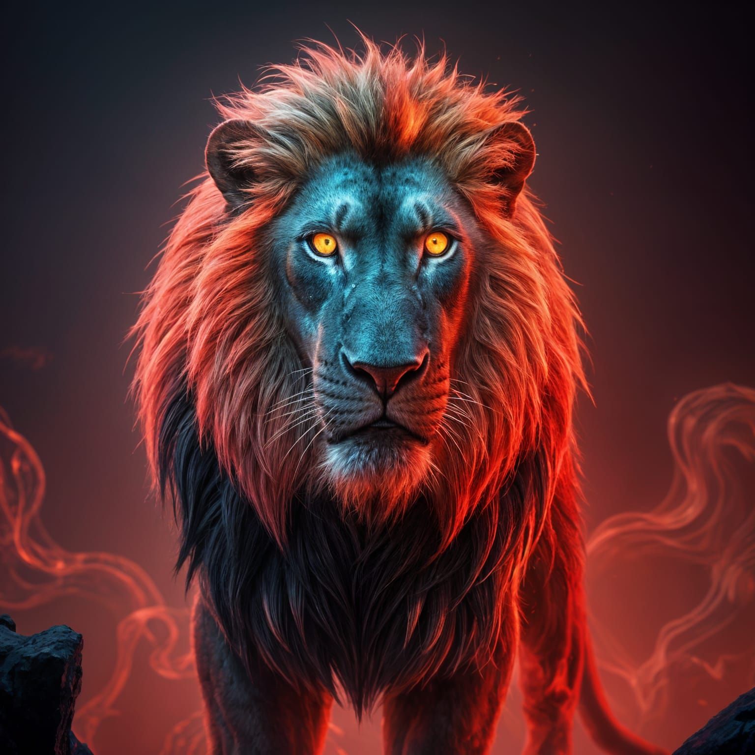 Electric Lion: Fantasy Concept Art in 8K