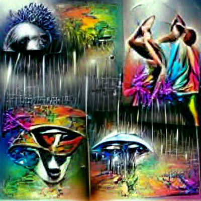 Abstract Portrait Displaying Duality Concept