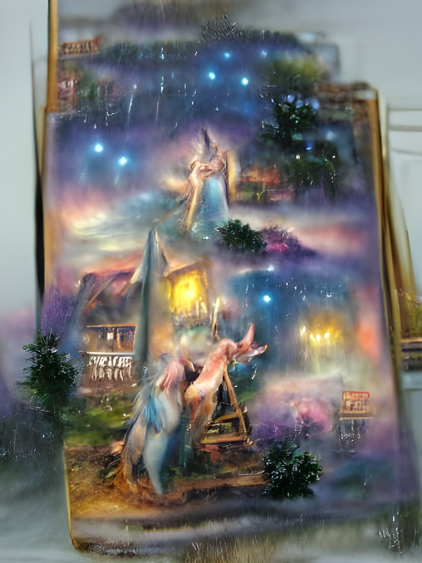 Ethereal Star Tarot Card Fantasy in Luminist Style